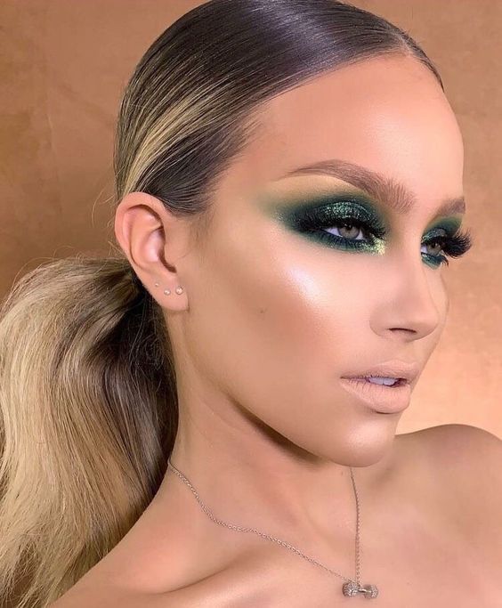 πράσινες-γυαλιστερές σκιές-ιδέες-