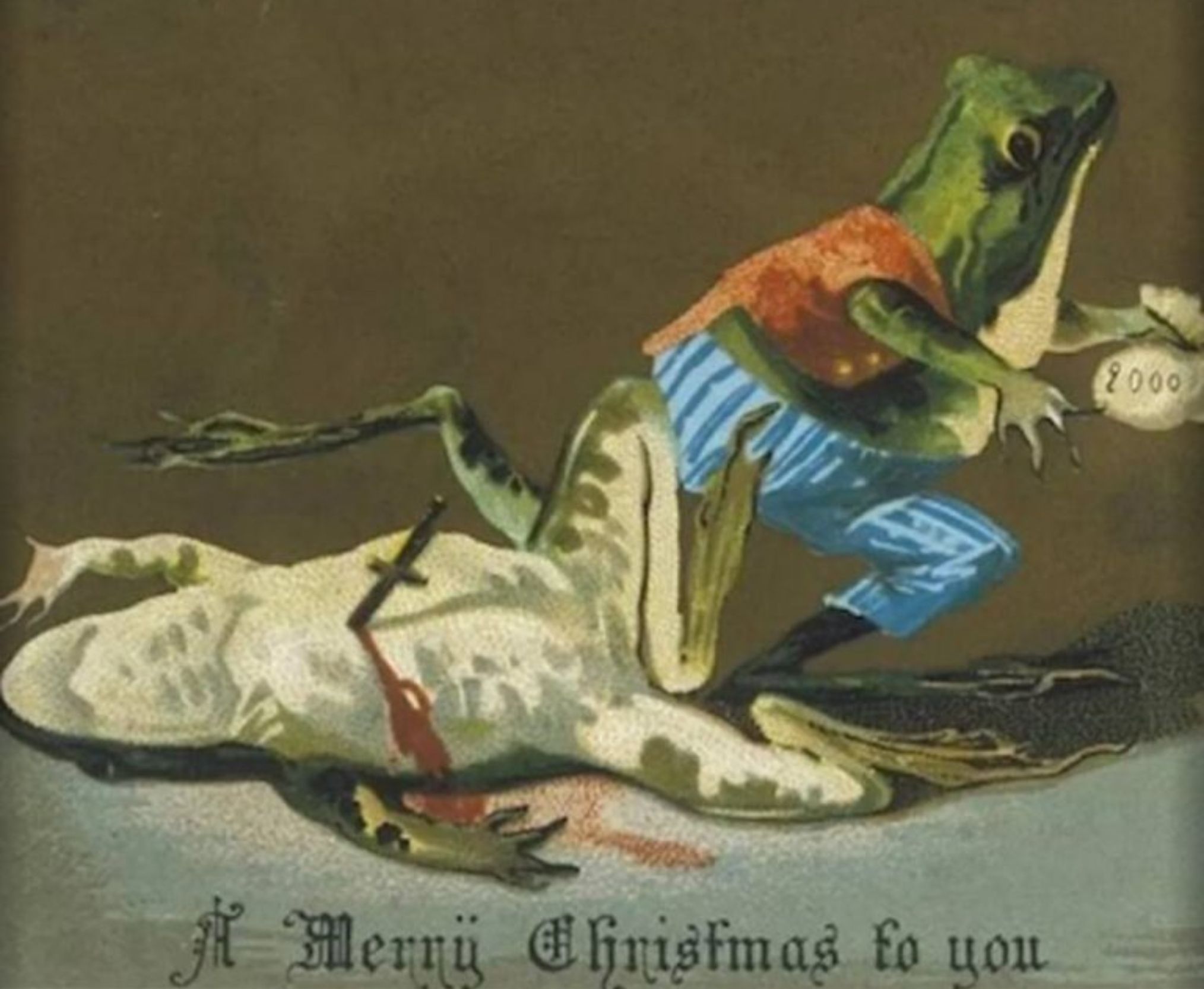 Χριστουγεννιάτικες κάρτες Βικτωριανής Εποχής: Ανατριχιαστικές ευχετήριες κάρτες με νεκρά πουλιά, βασανιστήρια και βάτραχους δολοφόνους