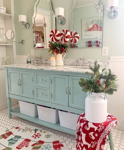 χριστουγεννιάτικα-διακόσμηση-με-γλυκά-στο-μπάνιο-ιδέες-