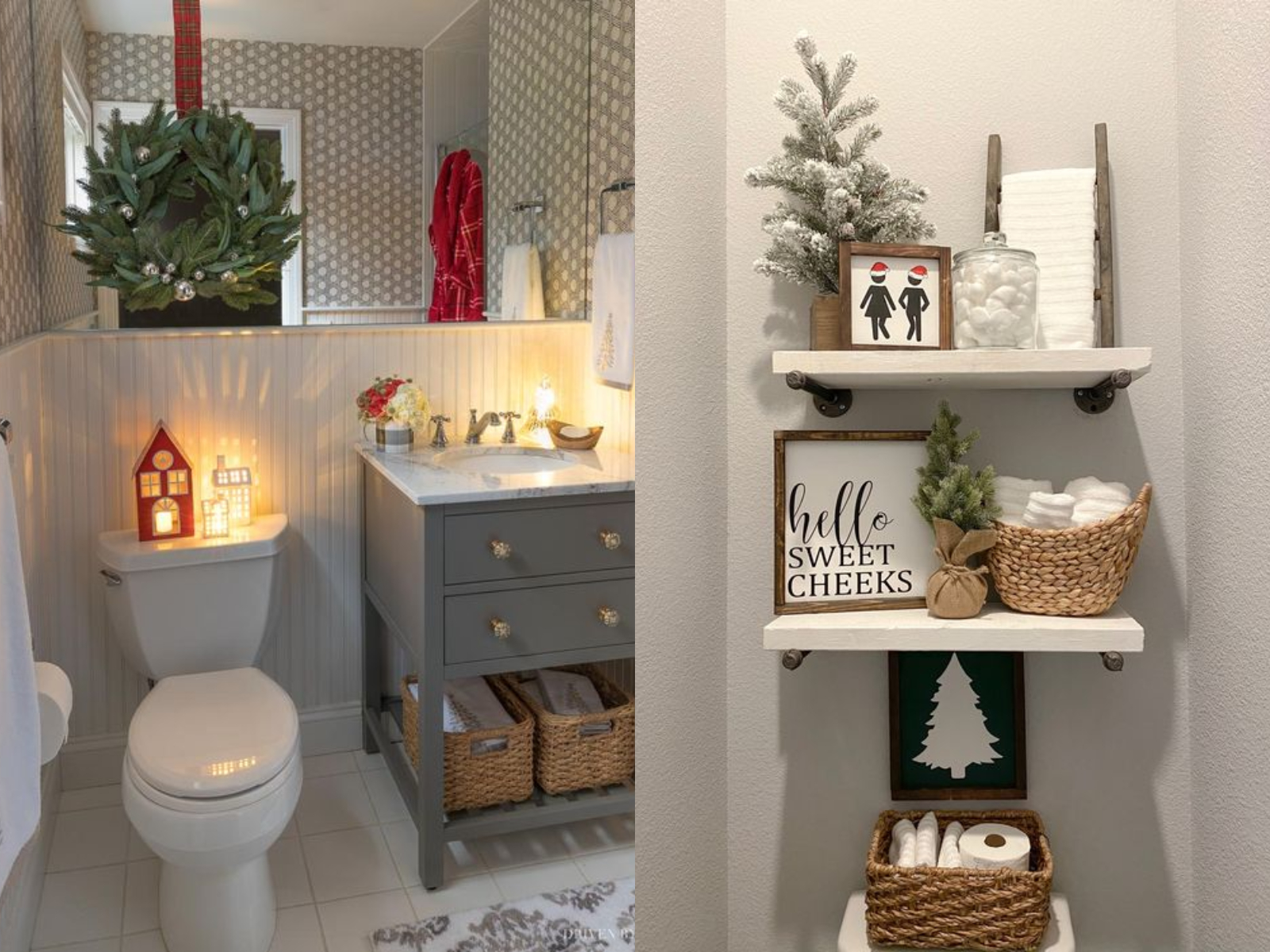ιδέες-για-χριστουγεννιάτικη διακόσμηση-στο-μπάνιο-Χριστούγεννα 2023-