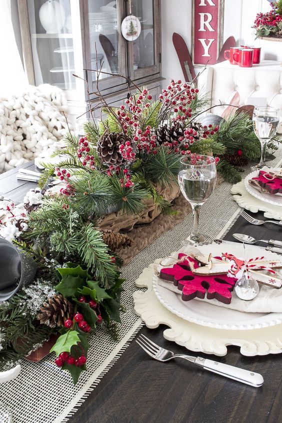 γκι-με-φύλλα-και-κλαδιά-στο-χριστουγεννιάτικο τραπέζι-ιδέες- γκι-με-φύλλα-και-κλαδιά-στο-χριστουγεννιάτικο τραπέζι-ιδέες-