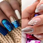 ιδέες-για-χριστουγεννιάτικα νύχια-με-χιονονιφάδες-Χριστούγεννα 2023-