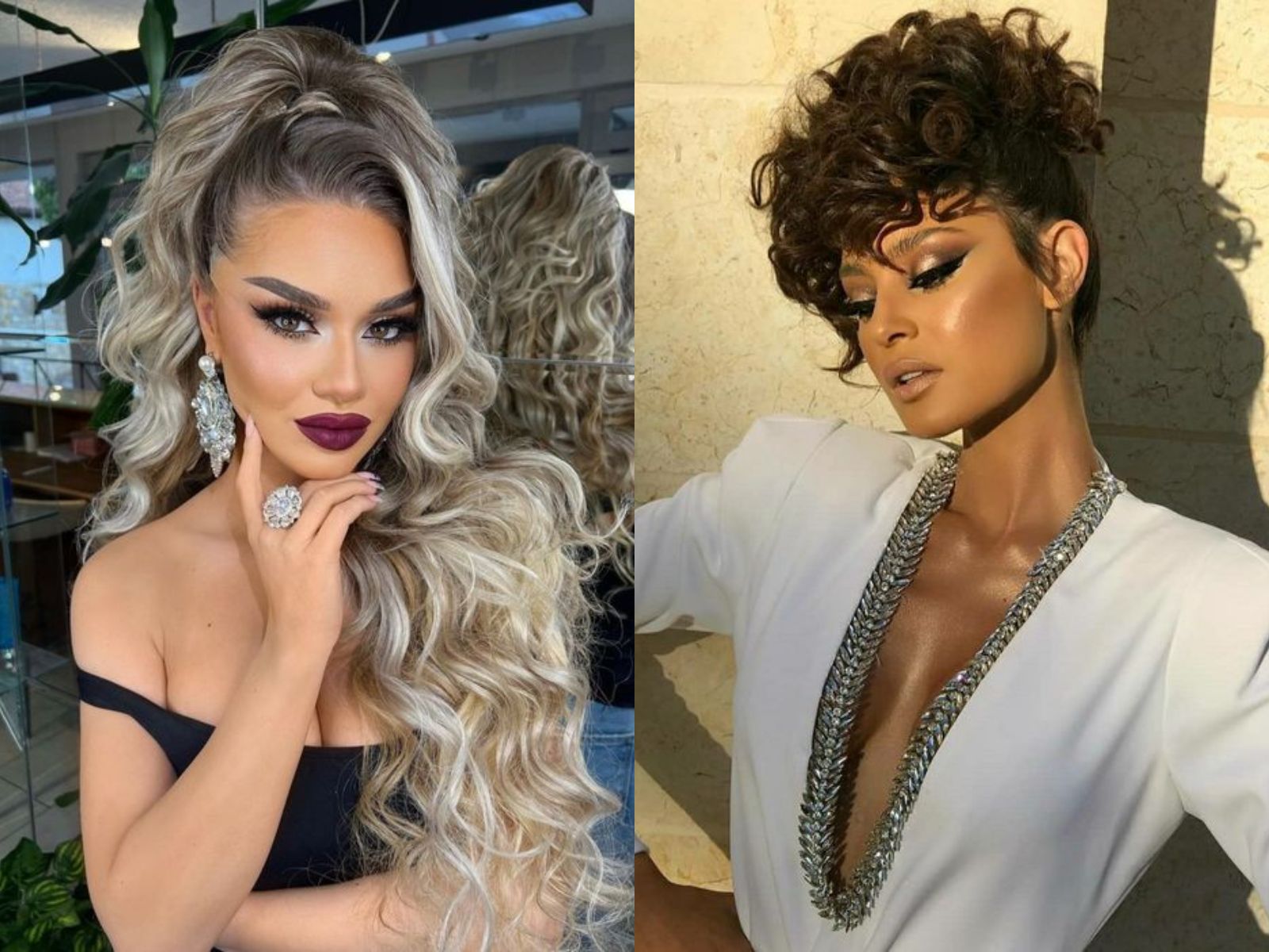 ιδέες-για-Χριστουγεννιάτικα χτενίσματα-τα-Χριστούγεννα-και-την-Πρωτοχρονιά 2024-με-μπούκλες-