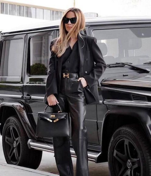 μαύρο-δερμάτινο-παντελόνι-με-σακάκι-και-πουκάμισο-ιδέες- μαύρο-δερμάτινο-παντελόνι-με-σακάκι-και-πουκάμισο-ιδέες-