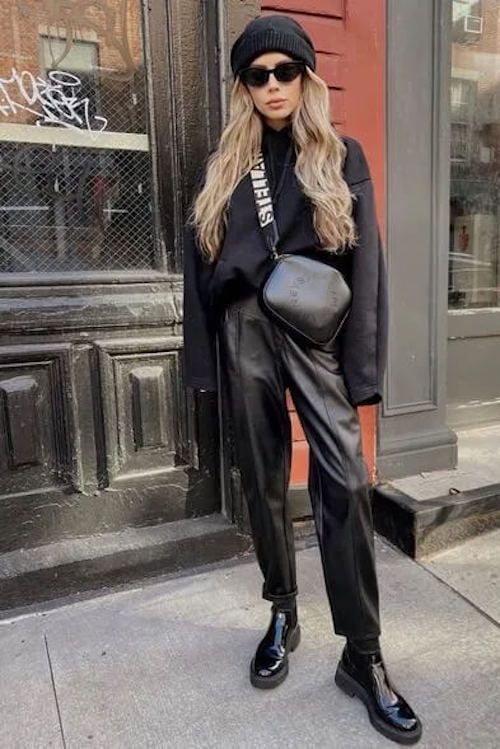 ιδέες-για-δερμάτινα παντελόνια-Χειμώνας 2024- ιδέες-για-δερμάτινα παντελόνια-Χειμώνας 2024-