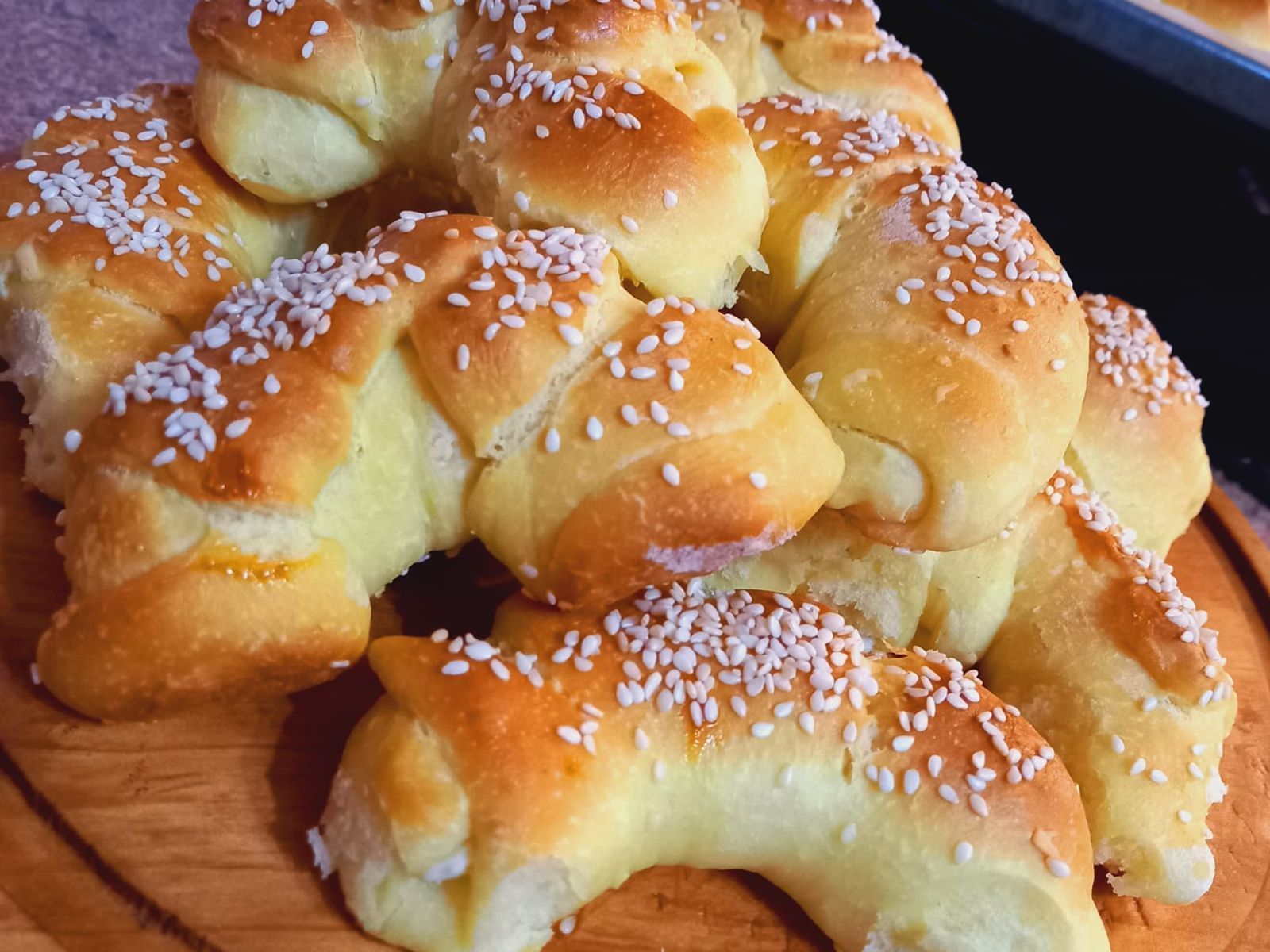 Αφράτα αλμυρά κρουασάν φέτας για το σχολείο