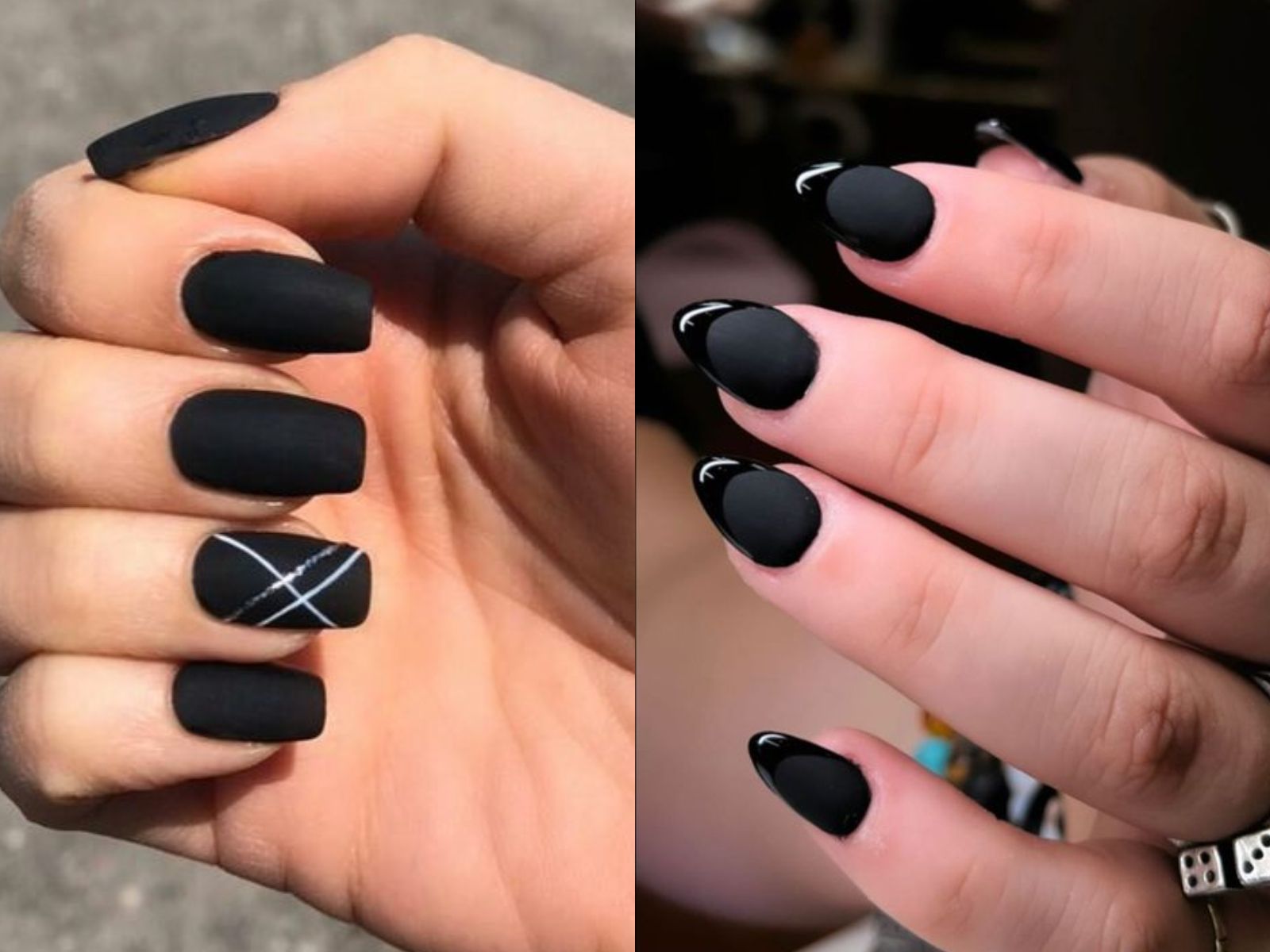 ιδέες-για-μαύρα ματ-νύχια-Χειμώνας 2024-