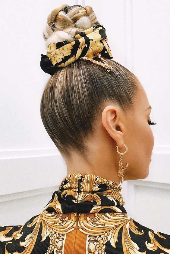 κορδέλα-σε-ψηλό κότσο-ιδέες- κορδέλα-σε-ψηλό κότσο-ιδέες-