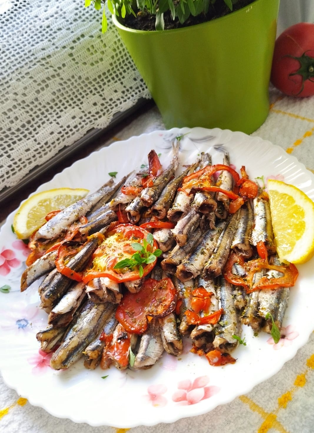 γαύρος-με-ντομάτα-στο-airfryer-συνταγή-