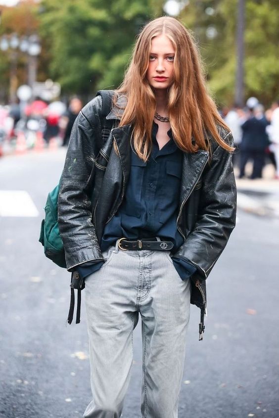 φθαρμένο-ανδρόγυνο-δερμάτινο τζάκετ-ιδέες-