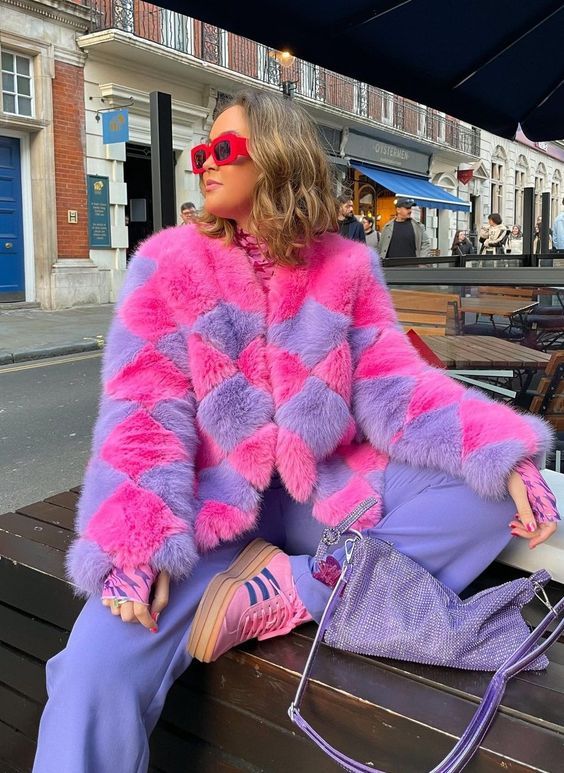 καρό-γούνα-σε-ροζ-και-παστέλ μοβ-ιδέες- καρό-γούνα-σε-ροζ-και-παστέλ μοβ-ιδέες-