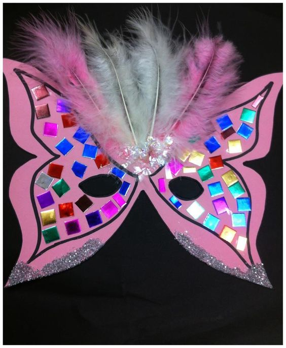 diy-αποκριάτική μάσκα-με-φτερά-και-στρας-ιδέες-