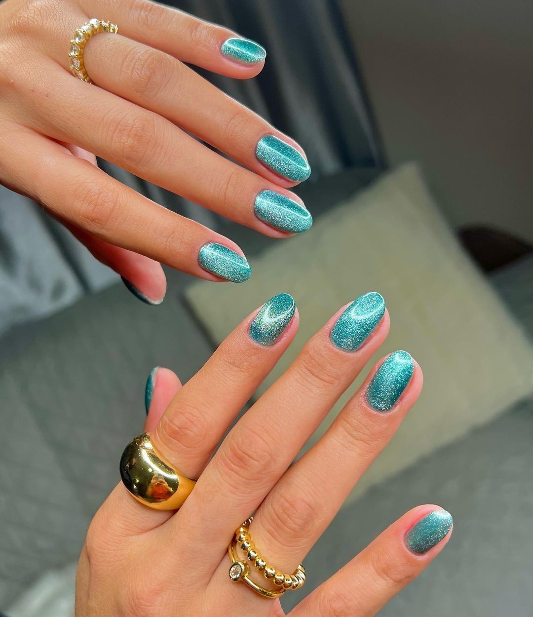 γαλάζια-cat eye-νύχια-ιδέες-