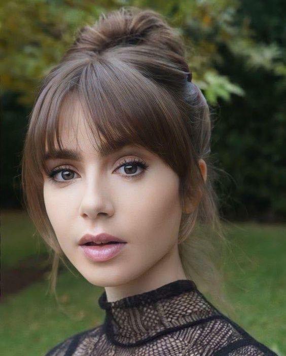 σκούρα-melted chocolate-μαλλιά-σε-κότσο-ιδέες-