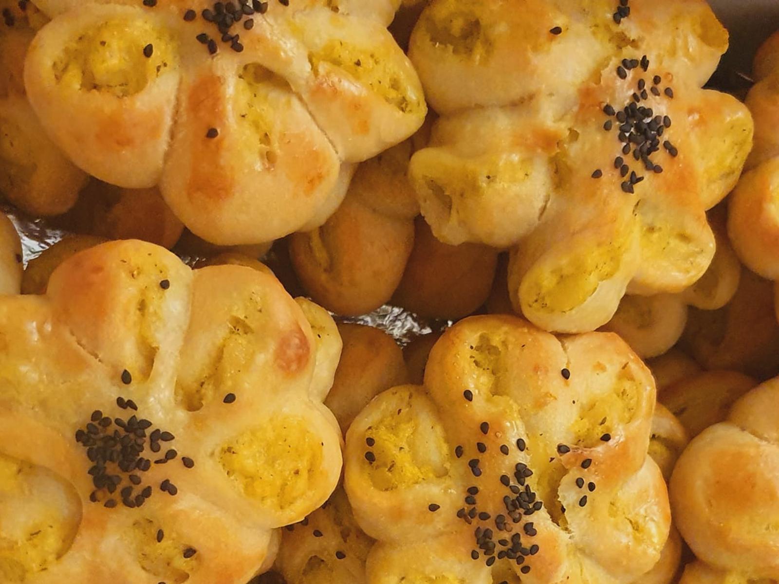 Πατατοπιτάκια σε σχήμα λουλούδι