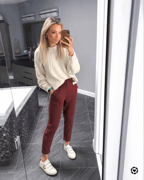 μπορντό-φόρμα-με-πουλόβερ-ιδέες-