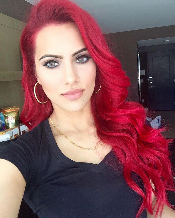 έντονα-κόκκινα μαλλιά-κυματιστά-ιδέες- έντονα-κόκκινα μαλλιά-κυματιστά-ιδέες-