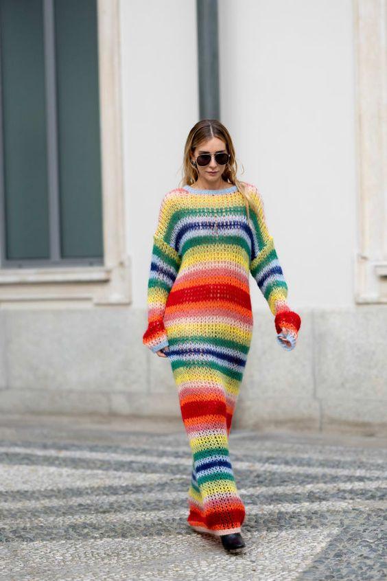 ιδέες-για-ντύσιμο-με-πλεκτό φόρεμα-την-Άνοιξη-