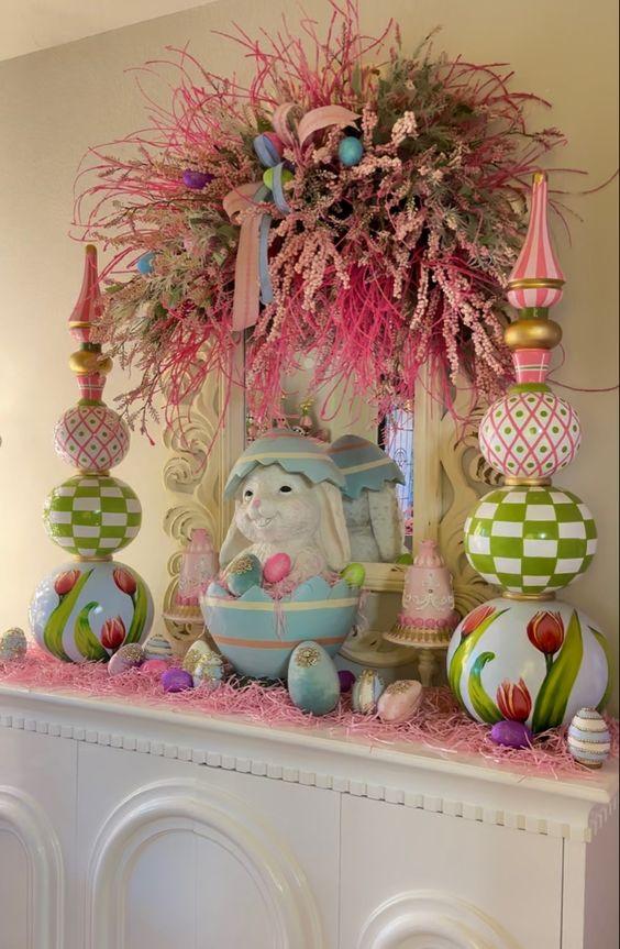 πασχαλινή-διακόσμηση-στο-τζάκι-με-λαγουδάκια-και-αυγά-ιδέες-