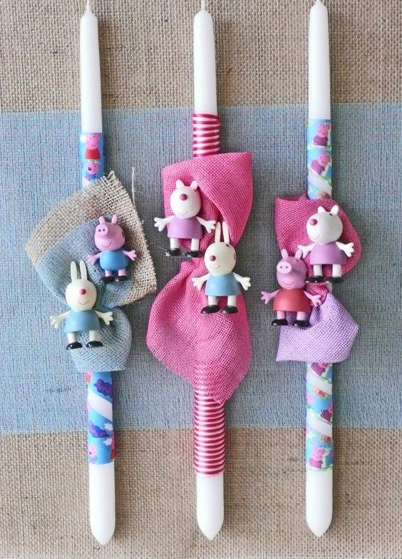 πασχαλινή λαμπάδα-Πέπα το Γουρουνάκι-ιδέες-