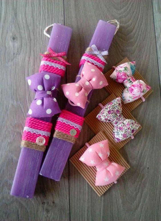 πασχαλινές-λαμπάδες-με-φιογκάκια-ιδέες-