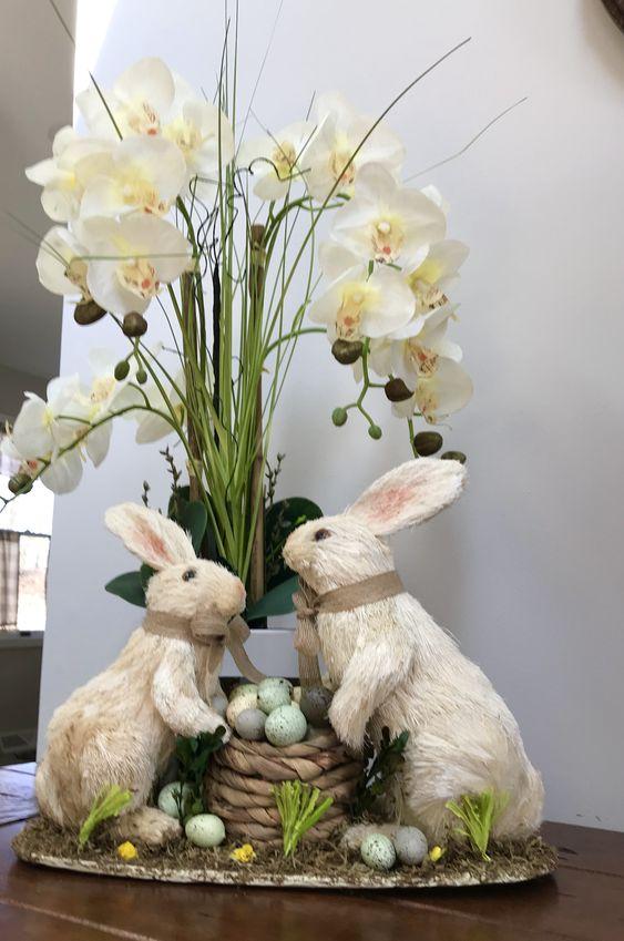 λαγουδάκια-με-λουλούδια-για-διακόσμηση-ιδέες-