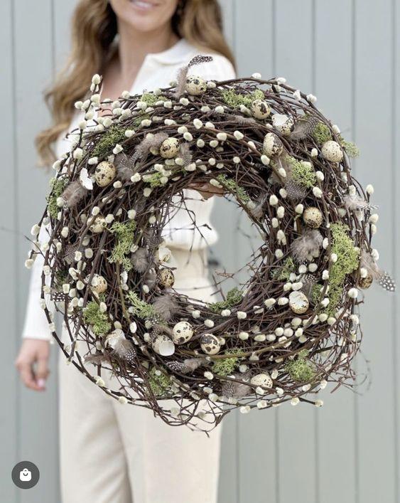 πασχαλινό στεφάνι-με-κλαδιά-και-λουλούδια-ιδέες- πασχαλινό στεφάνι-με-κλαδιά-και-λουλούδια-ιδέες-