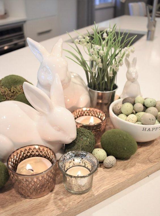 ιδέες-για-Πασχαλινή διακόσμηση-σε-μεταλλικά χρώματα-Πάσχα 2024-