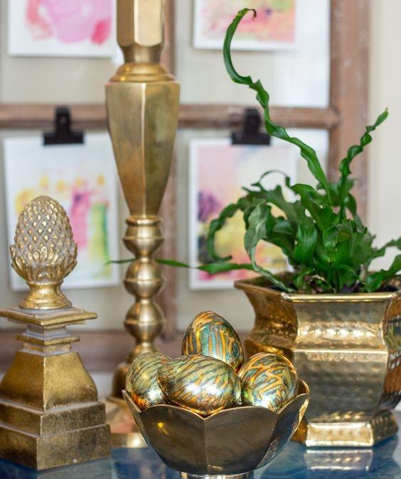 χρυσά-κηροπήγια-και-πασχαλινά αυγά-ιδέες-