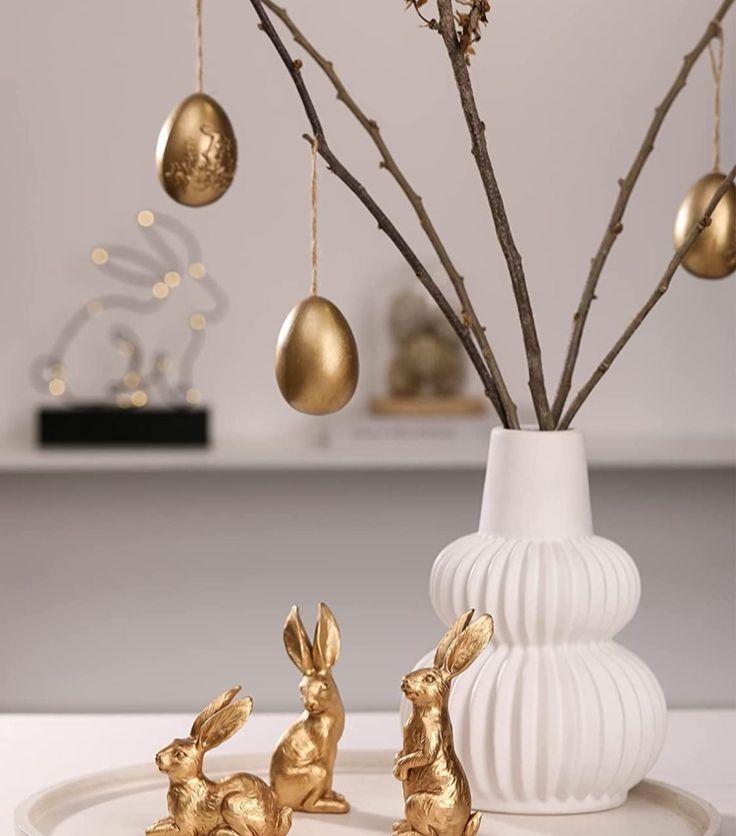 πασχαλινό δέντρο-με-μεταλλικά-αυγά-ιδέες-