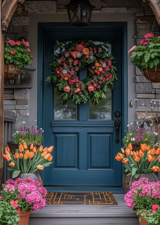 ιδέες-για-ανοιξιάτικα-πασχαλινά στεφάνια-Πάσχα 2024-