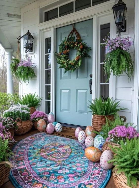 ιδέες-για-ανοιξιάτικα-πασχαλινά στεφάνια-Πάσχα 2024-