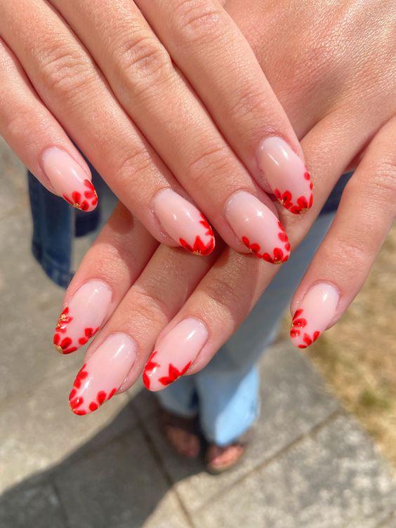 Κόκκινα ανοιξιάτικα νύχια με Πασχαλινά σχέδια για κάθε περίσταση