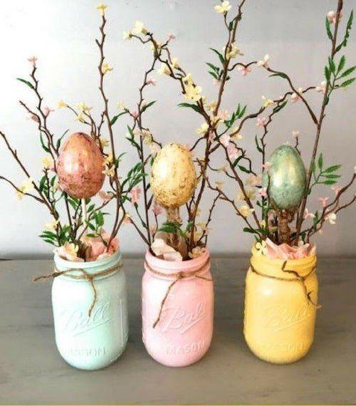 πασχαλινά-βαζάκια-με-κλαδιά-και-αυγά-ιδέες-