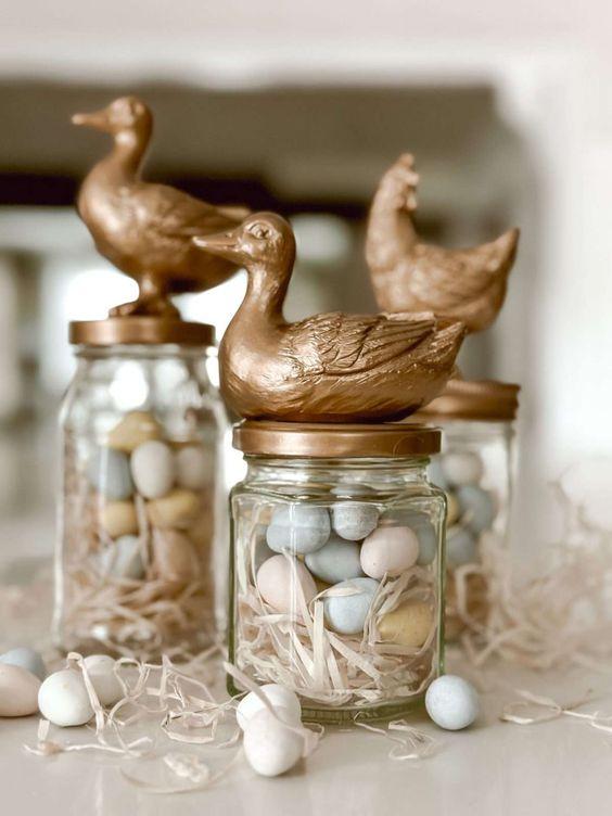 πασχαλινά-βάζα-σε-μεταλλικά χρώματα-ιδέες-