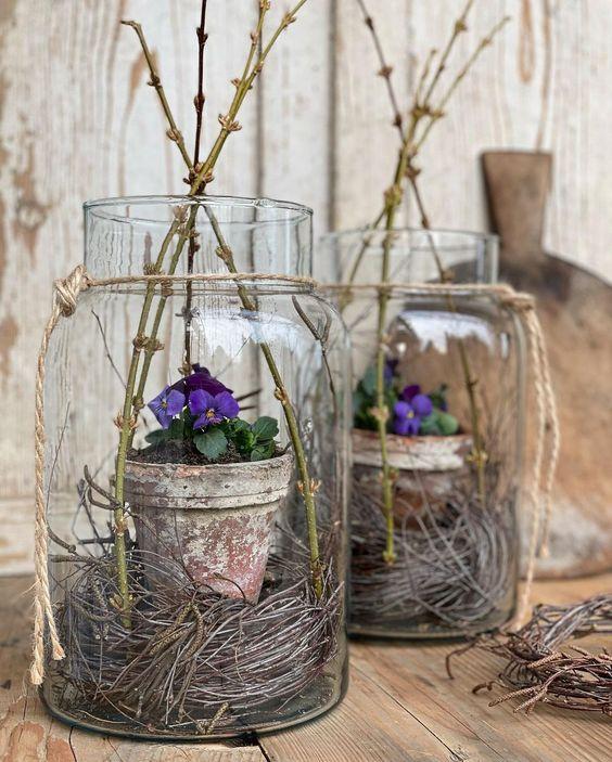 ιδέες-για-γυάλινα-πασχαλινά-βαζάκια-για-διακοσμητικά-Πάσχα 2024-