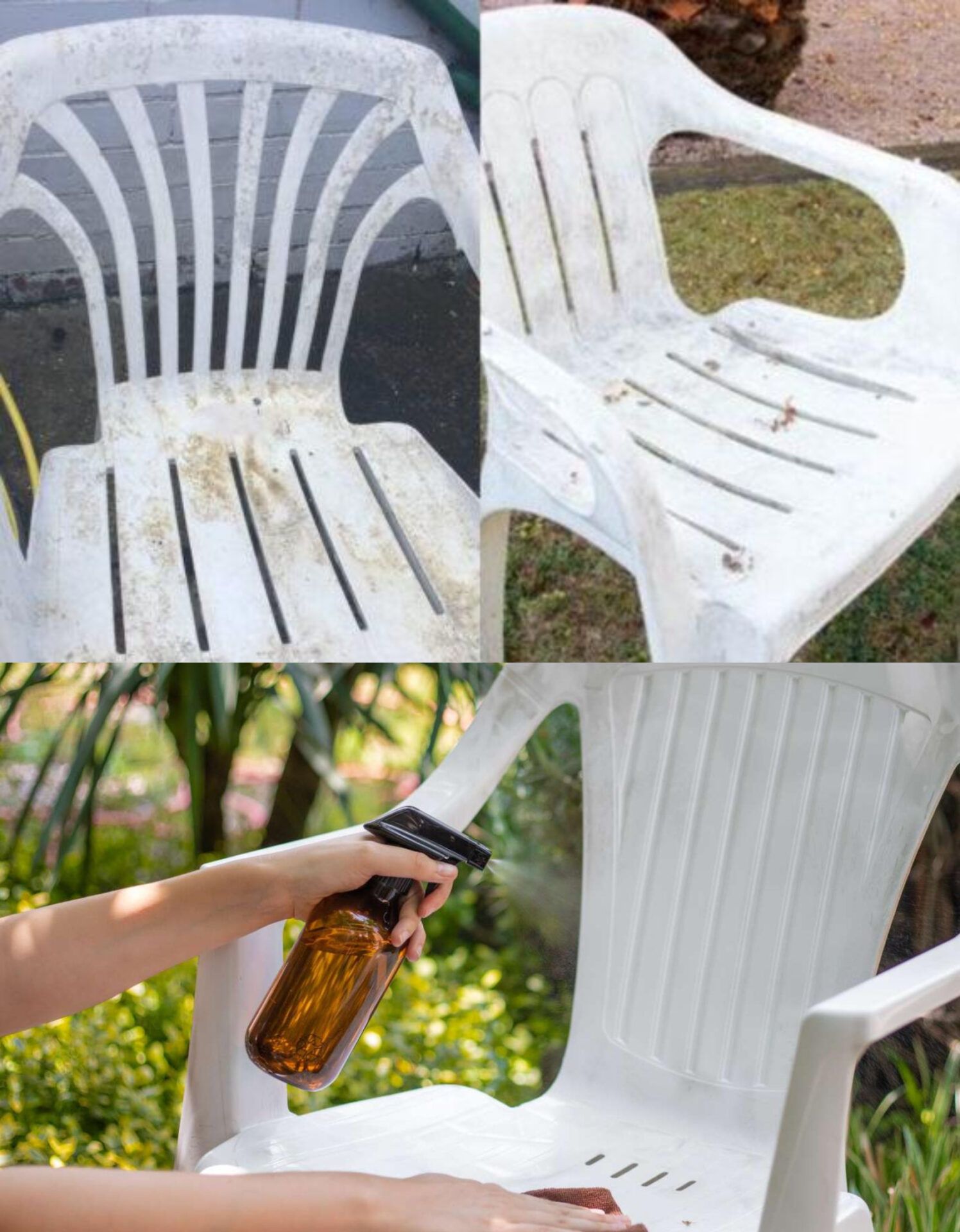 Κιτρινίλες και βρωμιά από λάσπες και σκόνη στις πλαστικές καρέκλες κήπου: Πως να τις κάνετε ολόλευκες σαν καινούριες