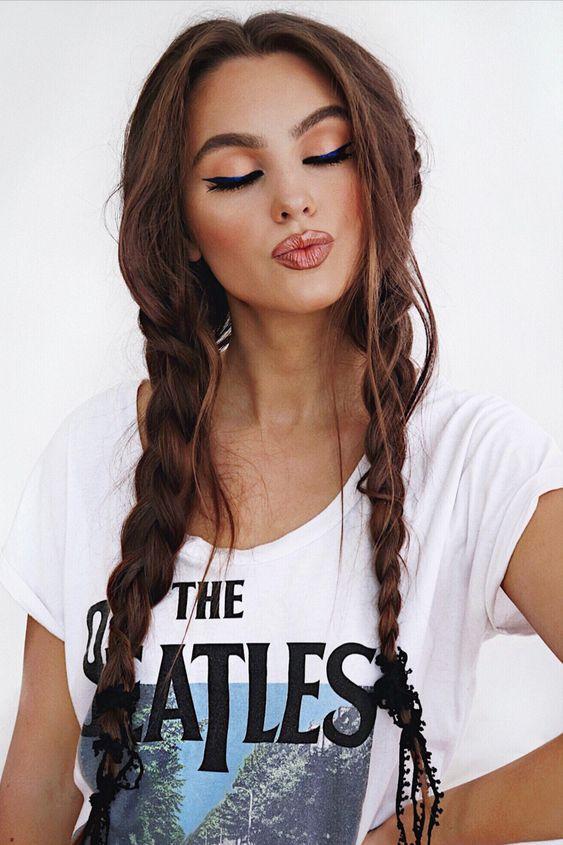 χαμηλές-πλεξούδες-σε-μακριά μαλλιά-ιδέες-