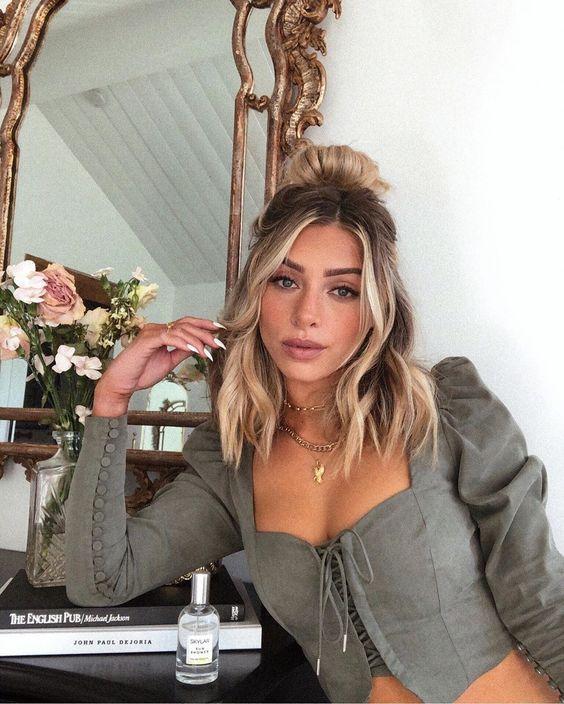 τα-μισά μαλλιά-πάνω-με-κότσο-ιδέες- τα-μισά μαλλιά-πάνω-με-κότσο-ιδέες-