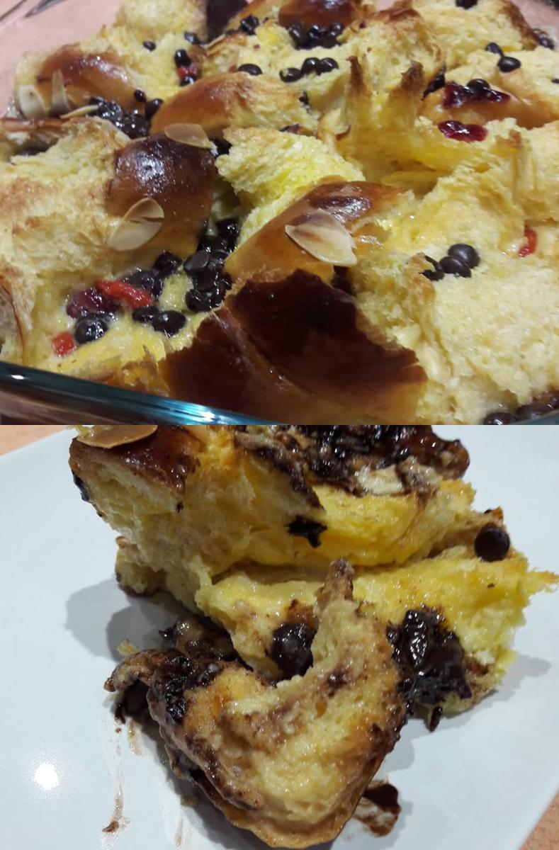 Πουτίγκα-από-τσουρέκι που περίσσεψε-με-σοκολάτα-και-ρούμι-συνταγή- Πουτίγκα-από-τσουρέκι που περίσσεψε-με-σοκολάτα-και-ρούμι-συνταγή-