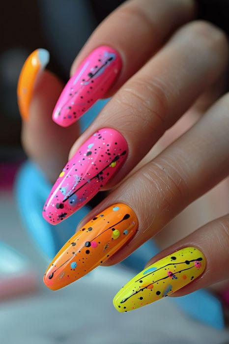 πορτοκαλί-κίτρινα-και-ροζ-νύχια-με-πιτσιλιές-ιδέες- πορτοκαλί-κίτρινα-και-ροζ-νύχια-με-πιτσιλιές-ιδέες-