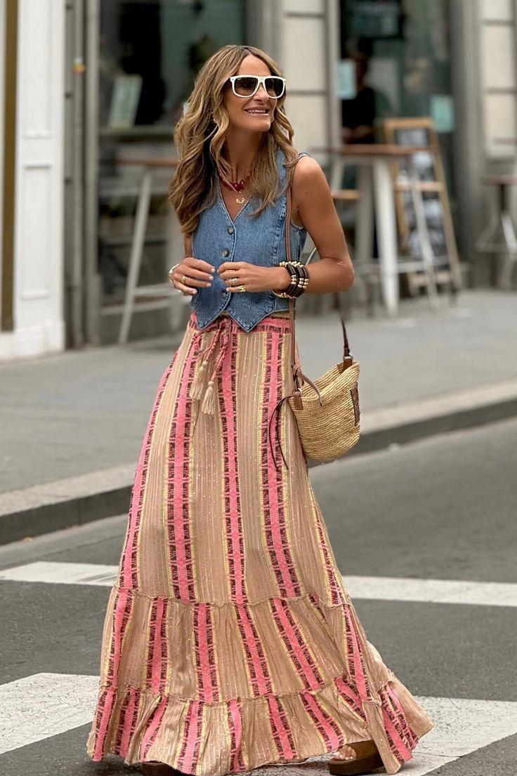 maxi-boho-φούστα-με-τοπ-ιδέες- maxi-boho-φούστα-με-τοπ-ιδέες-