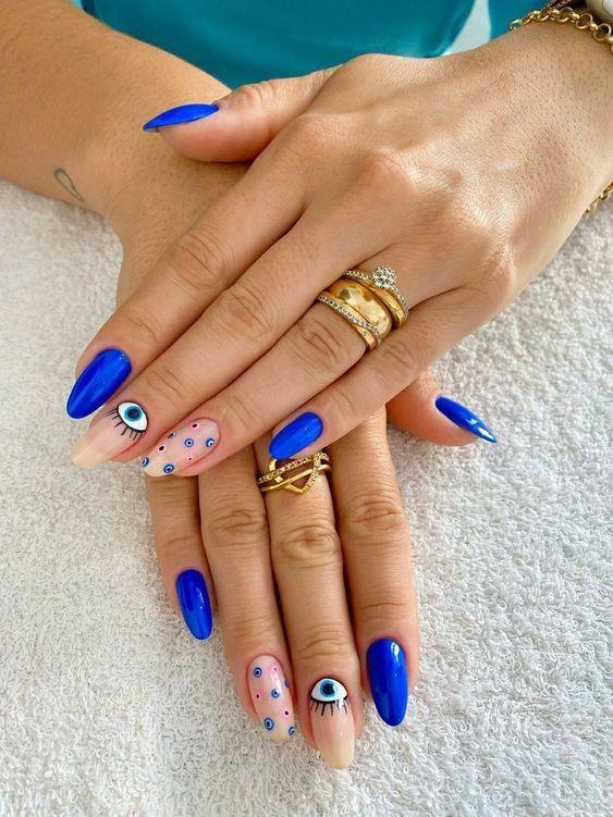 μπλε-νύχια-με-ματόχαντρα-ιδέες- μπλε-νύχια-με-ματόχαντρα-ιδέες-
