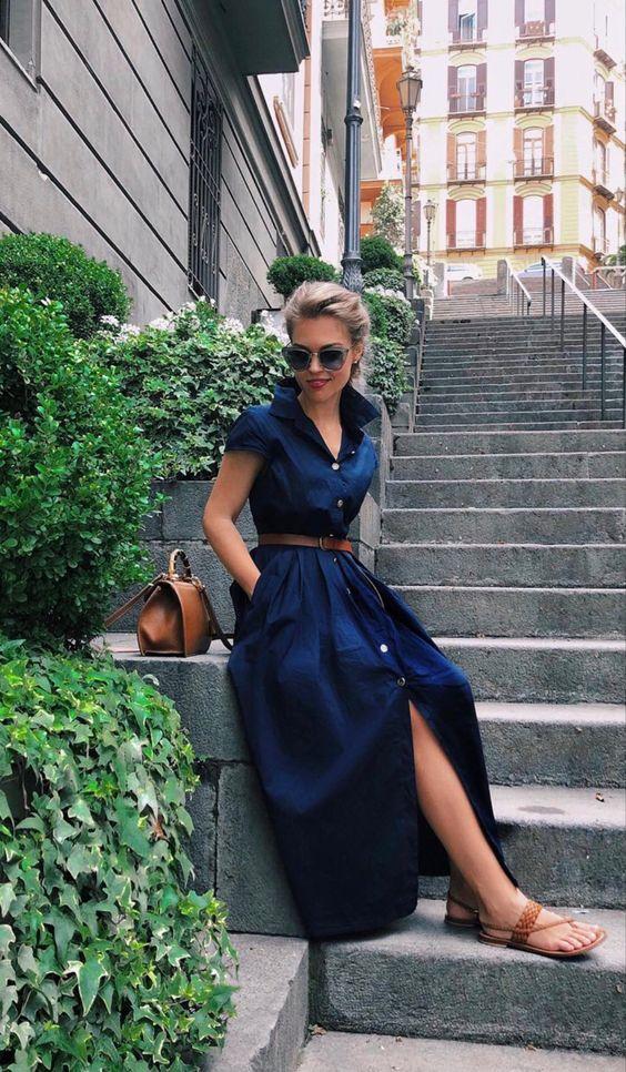 μπλε-μάξι-φόρεμα-για-τη-δουλειά-ιδέες-