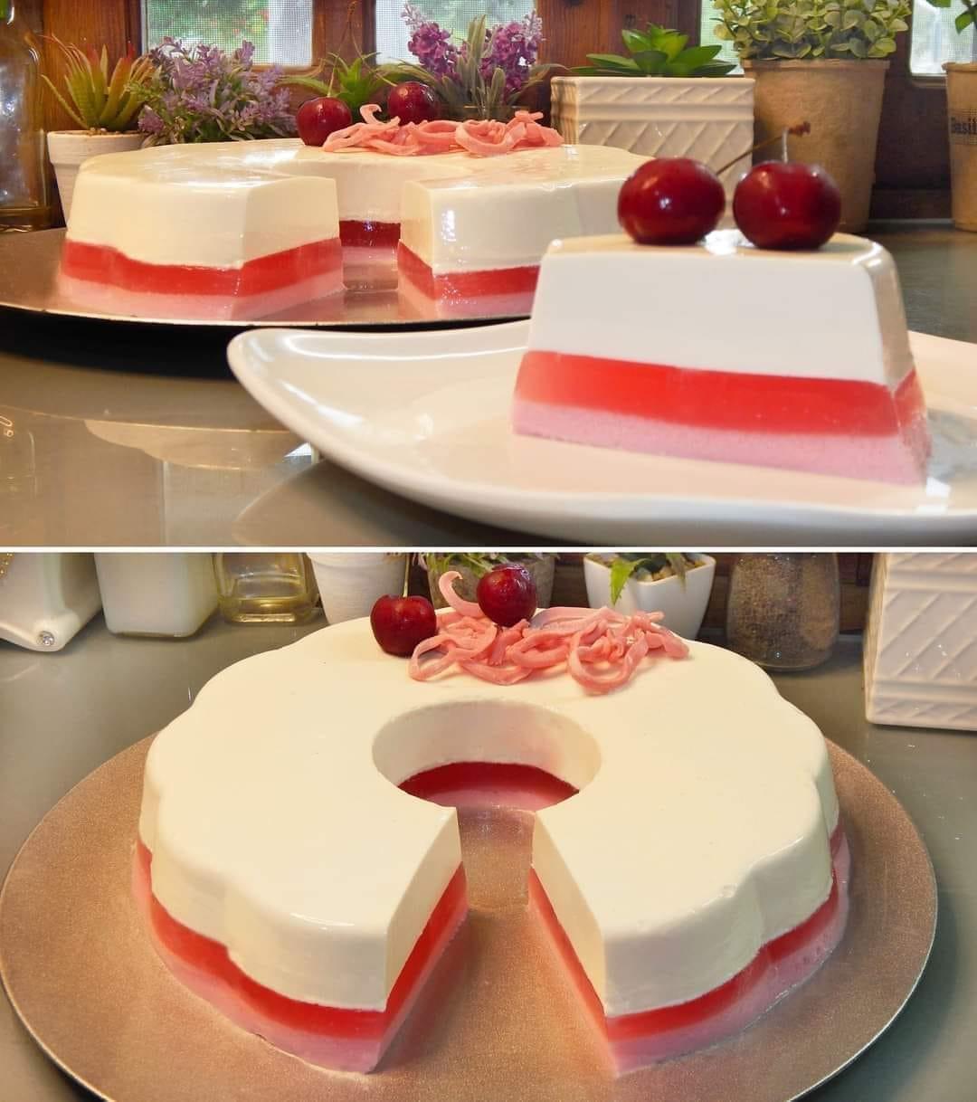 Πανακότα-με ζελέ κεράσι-συνταγή-