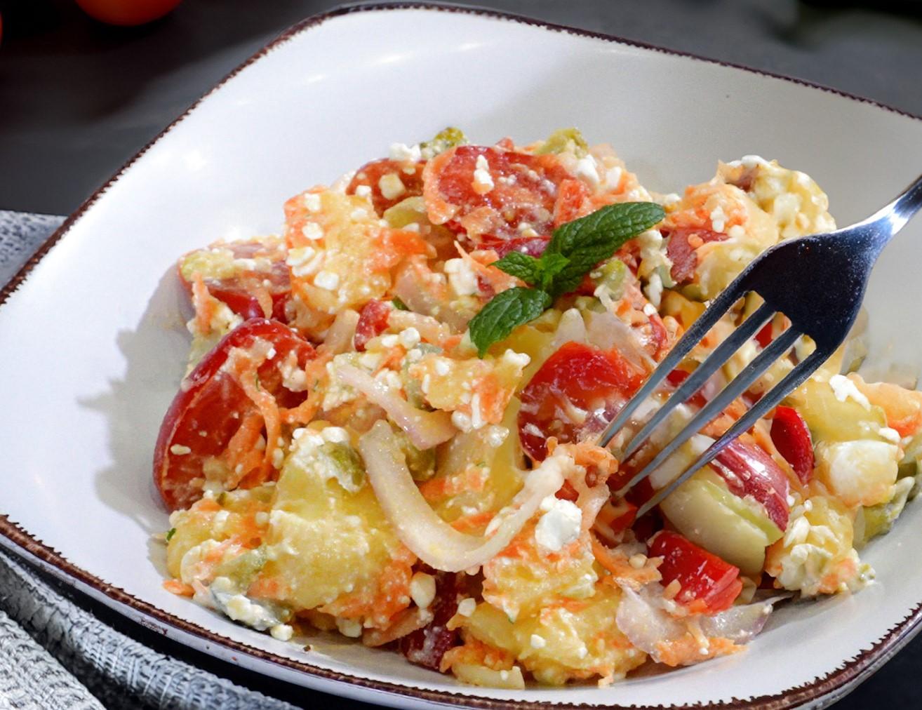 συνταγή-για-καλοκαιρινή-πατατοσαλάτα-