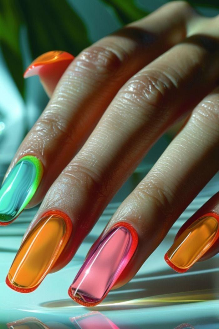 χρωματιστά-μεταλλικά-νύχια-ιδέες- χρωματιστά-μεταλλικά-νύχια-ιδέες-