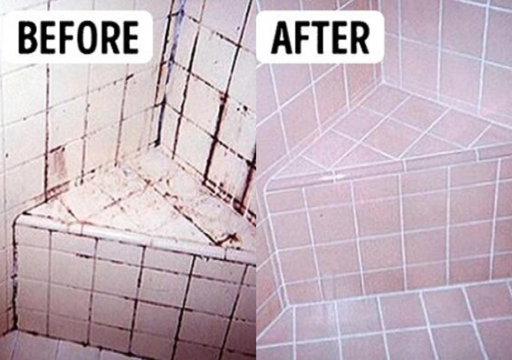 Μούχλα άλατα και υπολείμματα σαπουνιού στα πλακάκια του μπάνιου και τους αρμούς: Κάντε τα να αστράφτουν με ένα μόνο υλικό