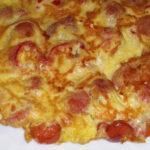 Ομελέτα-με λουκάνικα-και πιπεριά-συνταγή-