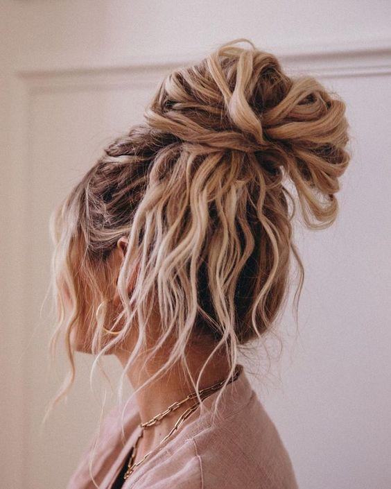 salty-hair-με-ψηλό κότσο-ιδέες- salty-hair-με-ψηλό κότσο-ιδέες-